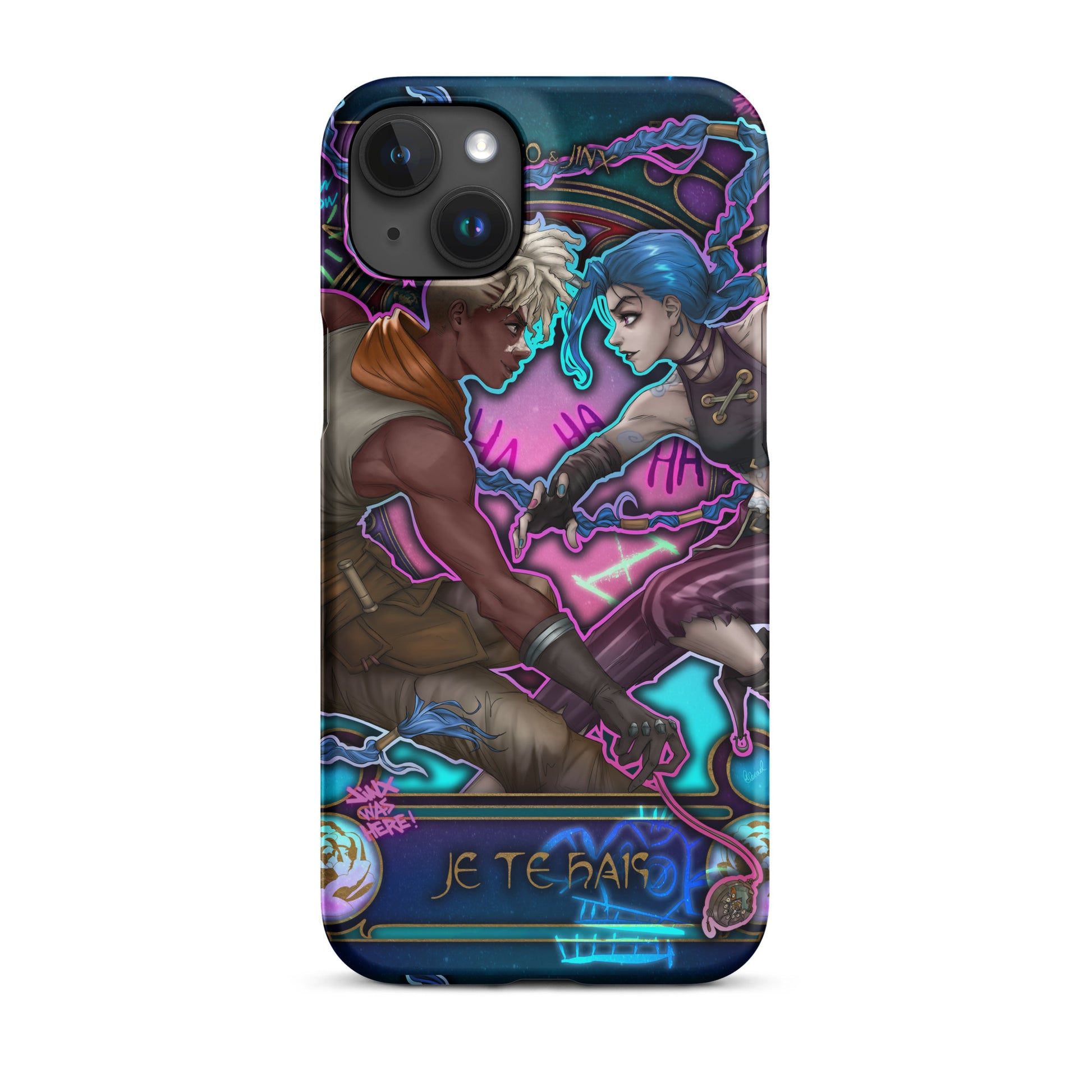 Ekko & Jinx in Art Nouveau style (Je te hais) - Snap case for iPhone Alexael Artworks Ekko & Jinx in Art Nouveau style (Je te hais) - Snap case for iPhone Alexael Artworks