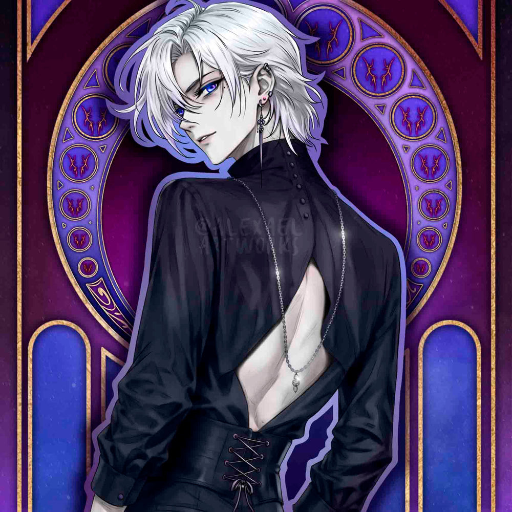 Ash The Muse in Art Nouveau style