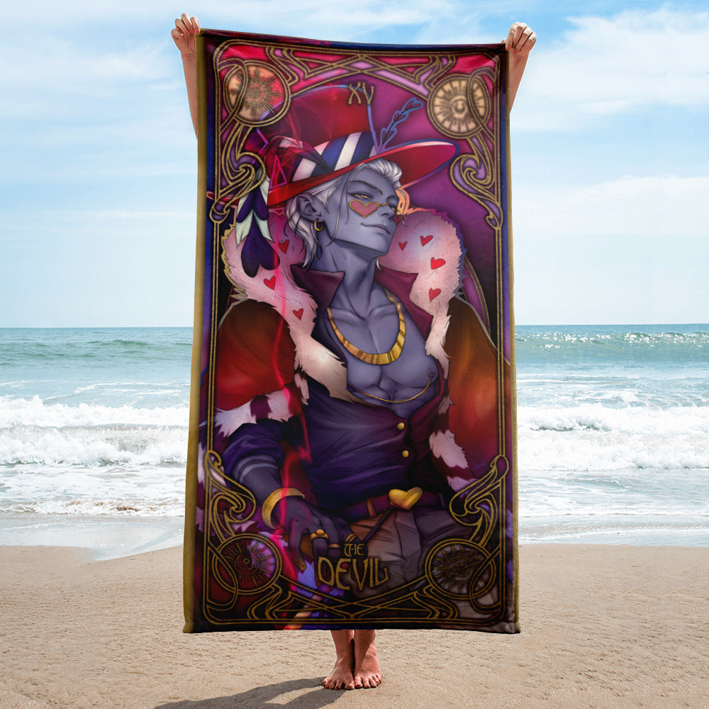 Valentino Tarot Card 🏖️ Hellish Towels 🔥 Toallas Infernales