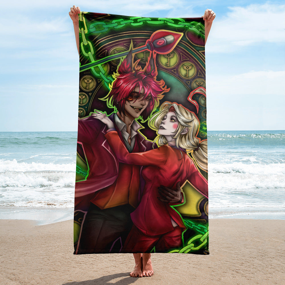 Alastor & Charlie 🏖️ Hellish Towels 🔥 Toallas Infernales