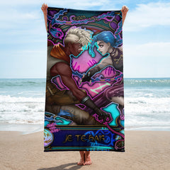 Ekko & Jinx in Art Nouveau style (Je te hais) 🏖️ Hextowels 💎 HexToallas