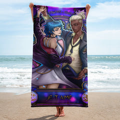 Ekko & Jinx in Art Nouveau style (Je t'aime) 🏖️ Hextowels 💎 HexToallas