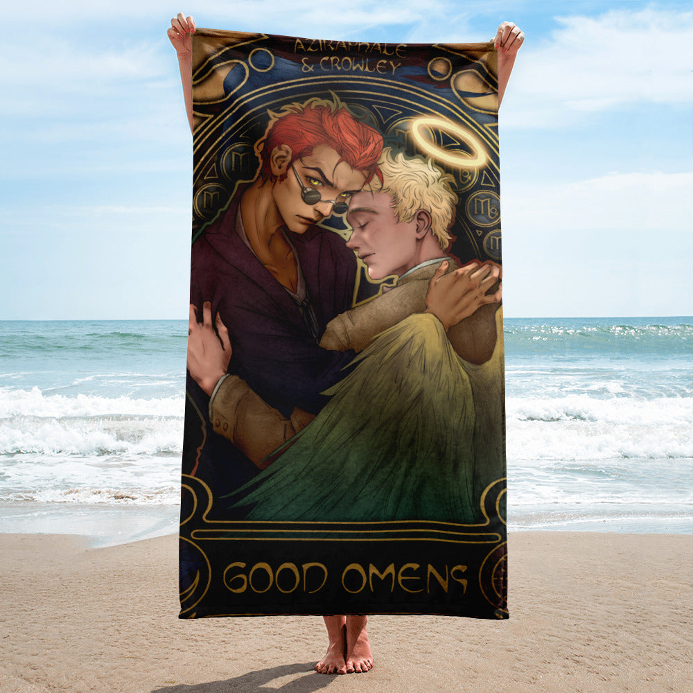 Good Omens 🏖️ Fanart Towels ♥️ Toallas Fanart