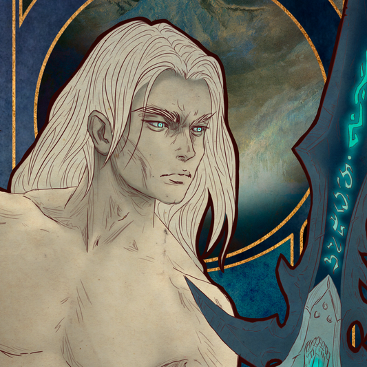 Arthas in Art Nouveau style