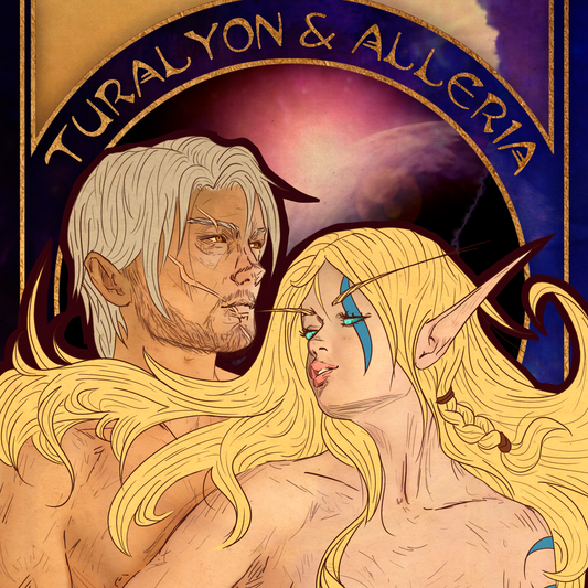 Turalyon & alleria in Art Nouveau style