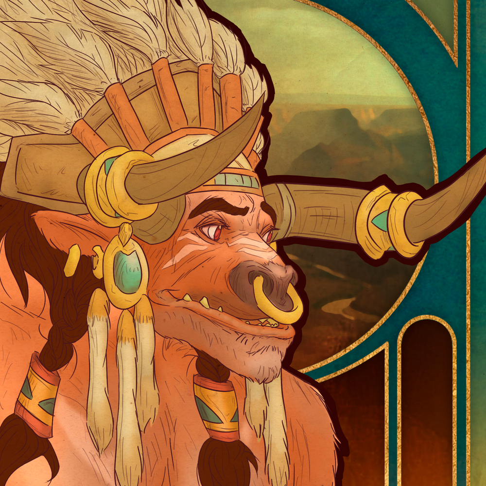 Baine in Art Nouveau style