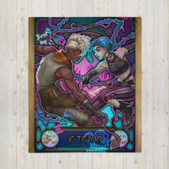 Ekko & Jinx in Art Nouveau style (Je te hais) 💎 Hexblankets ~ HexMantas