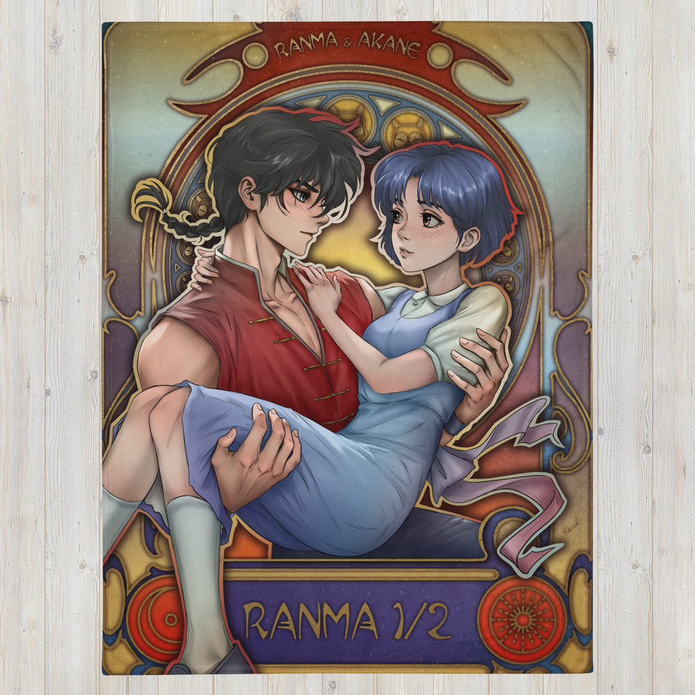 Ranma & Akane ♥️ Fanart Blankets ~ Mantas Fanart