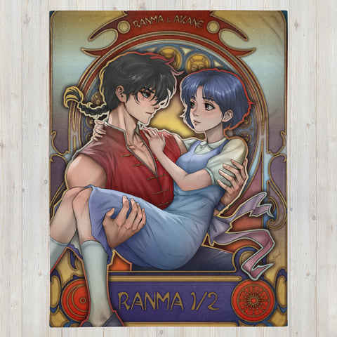 Ranma & Akane ♥️ Fanart Blankets ~ Mantas Fanart