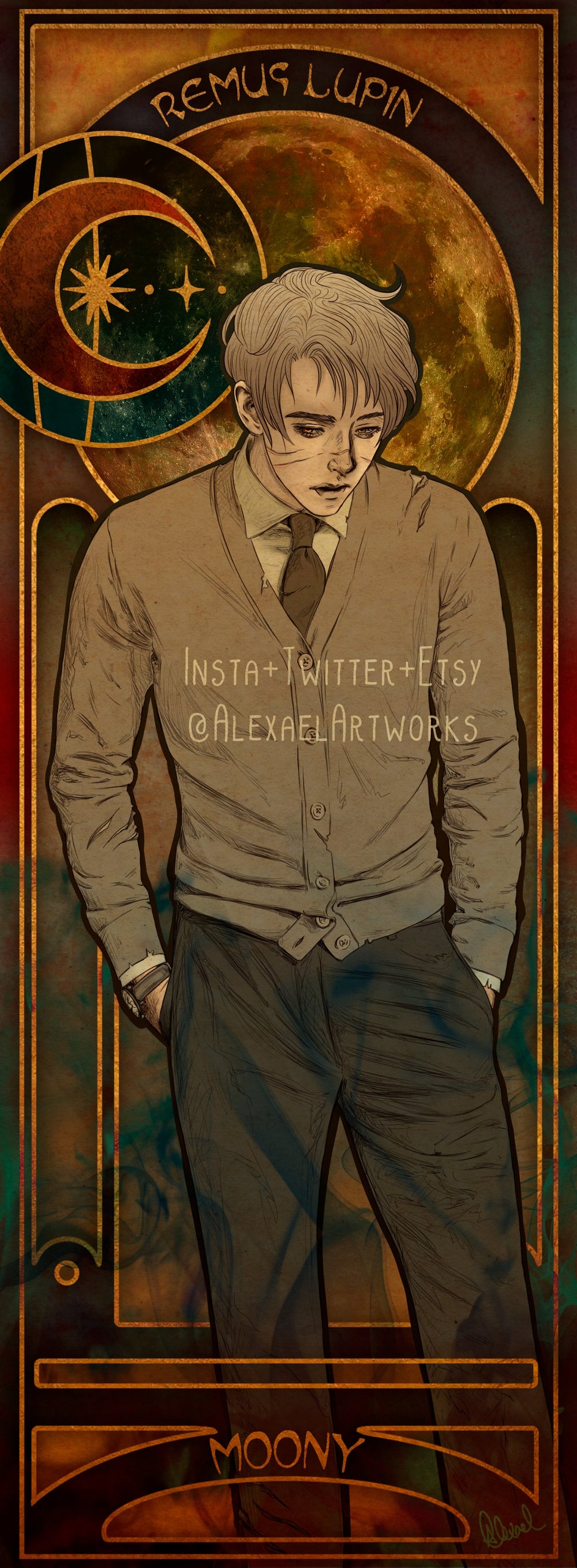 Lupin in Art Nouveau style