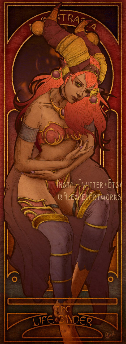 Alexstrasza in Art Nouveau style