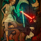 Rey &amp; Kylo Ren in Art Nouveau style