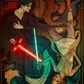 Rey &amp; Kylo Ren in Art Nouveau style
