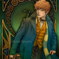 Newt in Art Nouveau style