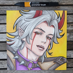 Arataki Itto (ink, colored pencils and markers)