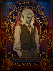 Aal'shan Dre half body in Art Nouveau style