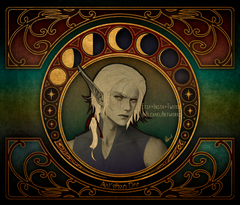 Aal'shan Dre portrait in Art Nouveau style