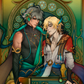 Alhaitham &amp; Kaveh in Art Nouveau style