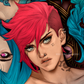 Vi & Jinx in Art Nouveau style