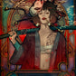 Kitsune in Art Nouveau style