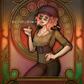 Tarot Card Lexie in Art Nouveau style
