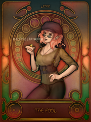 Tarot Card Lexie in Art Nouveau style