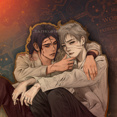 Sirius & Remus in Art Nouveau style