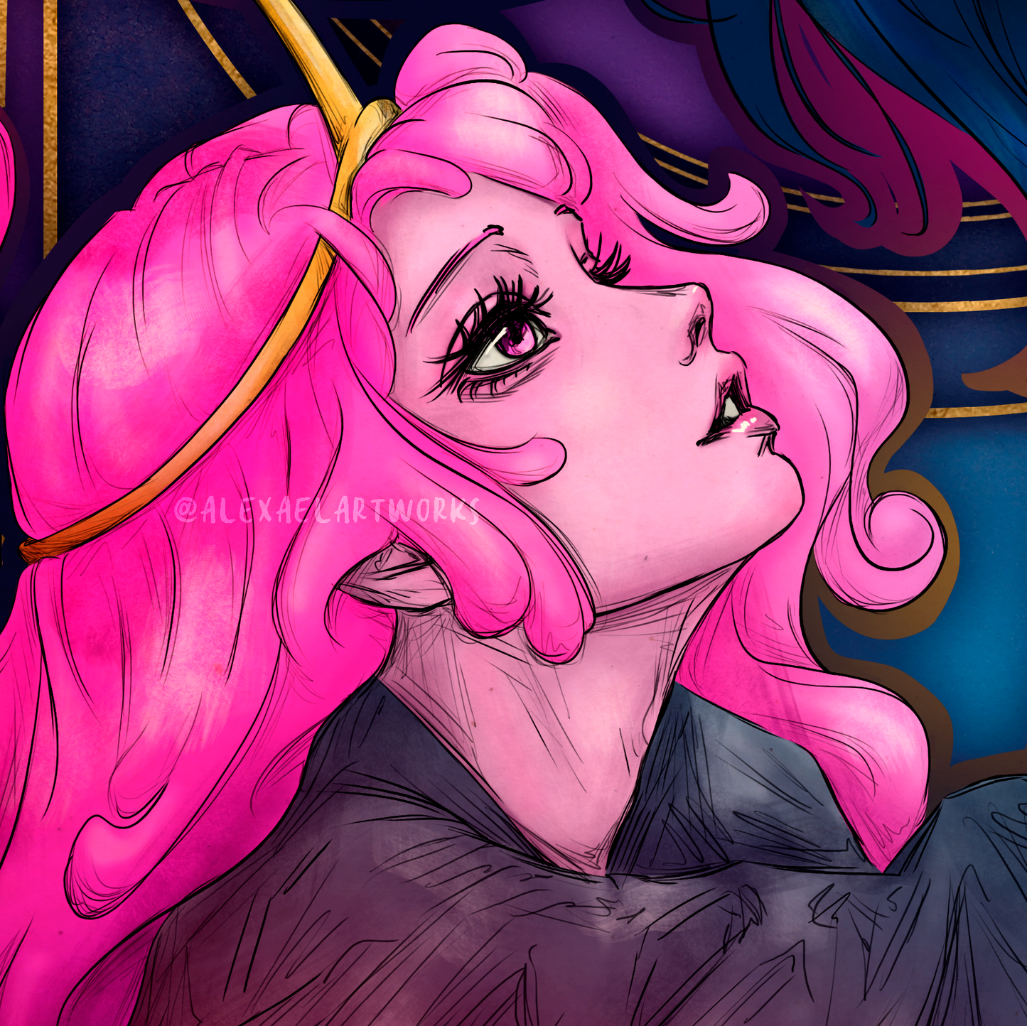 Adventure Time in Art Nouveau style