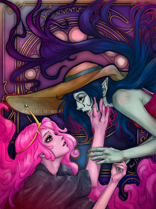 Adventure Time in Art Nouveau style