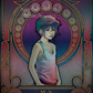 Mun in Art Nouveau style