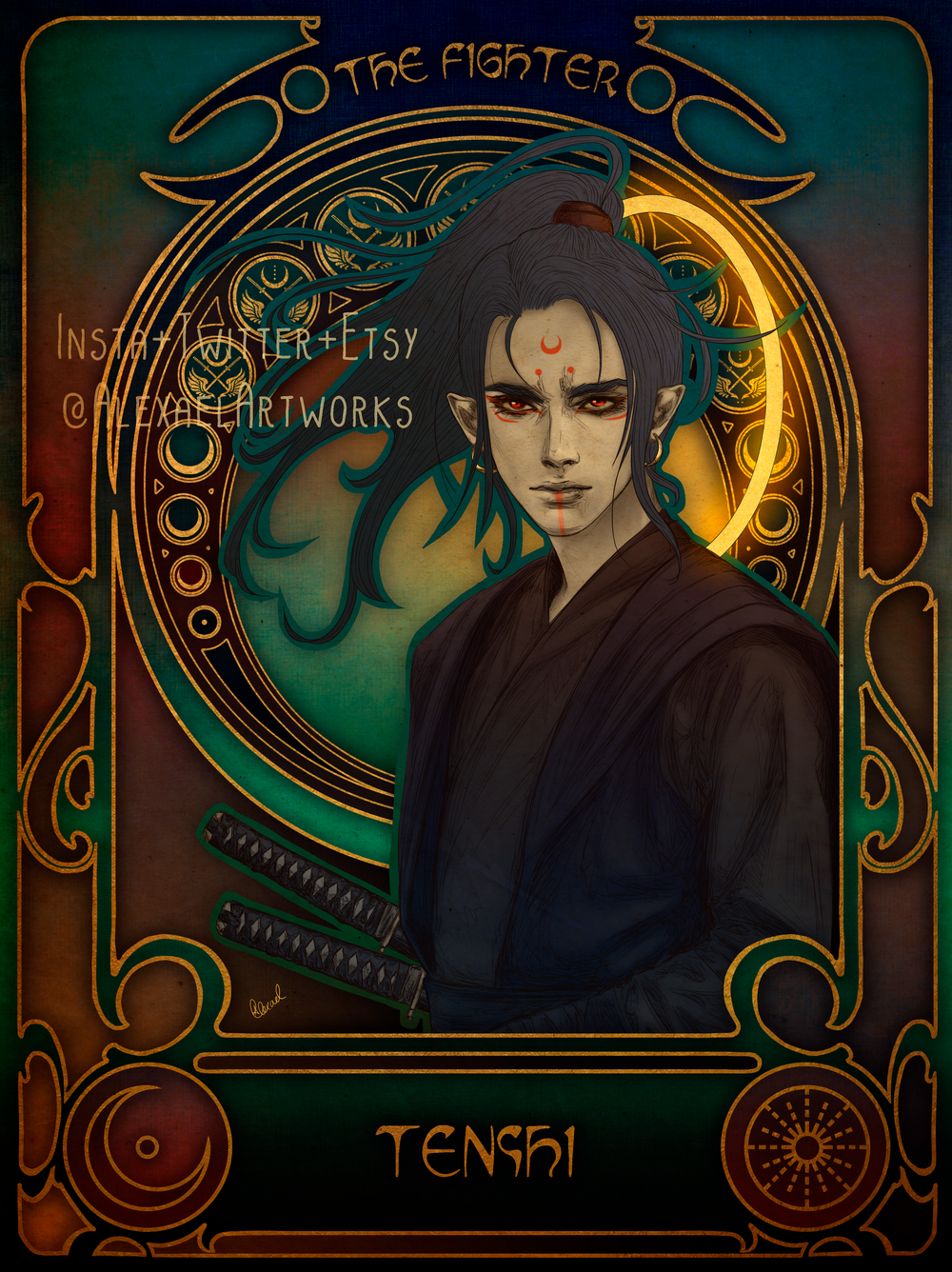 Tenshi in Art Nouveau style