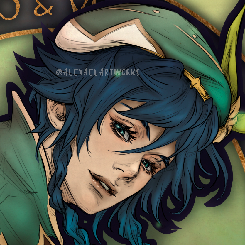 Xiaoven in Art Nouveau style