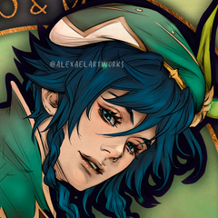 Xiaoven in Art Nouveau style