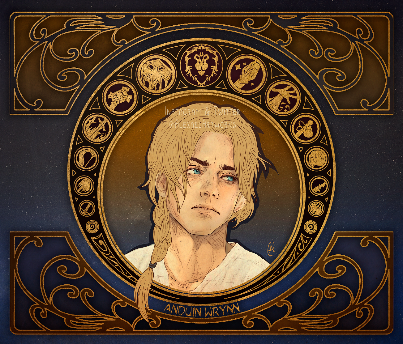 Anduin Devos Anduin in Art Nouveau style – Alexael Artworks