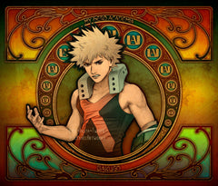 Bakugo in Art Nouveau style
