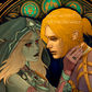 Anduin & Sylvanas in Art Nouveau style