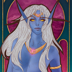 Azshara in Art Nouveau style