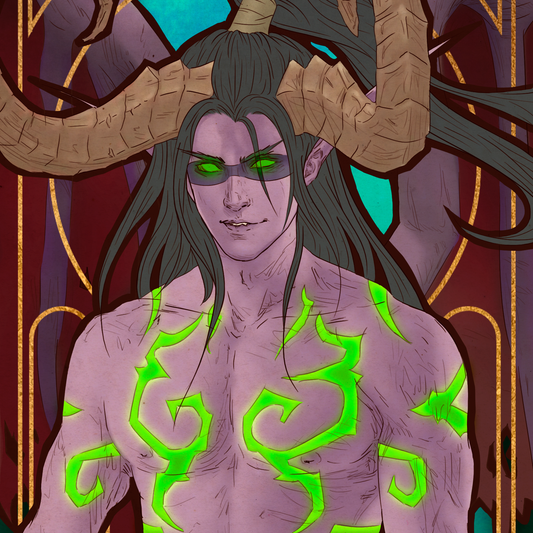 Illidan in Art Nouveau style